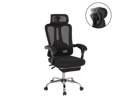 ΚΑΡΕΚΛΑ ΓΡΑΦΕΙΟΥ BARNET HM18258.01 ΜΑΥΡΟ MESH-ΜΑΥΡΟΣ ΣΚΕΛΕΤΟΣ NYLON 61x62x123Υ