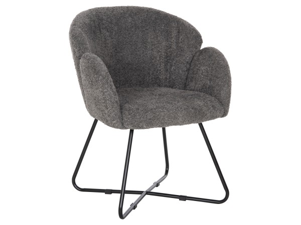 ΠΟΛΥΘΡΟΝΑ HARNIS HM9603.01 ΓΚΡΙ ΜΠΟΥΚΛΕ-ΜΑΥΡΑ ΜΕΤΑΛ.ΠΟΔΙΑ ΧΙΑΣΤΙ 59,5x64x77Υεκ