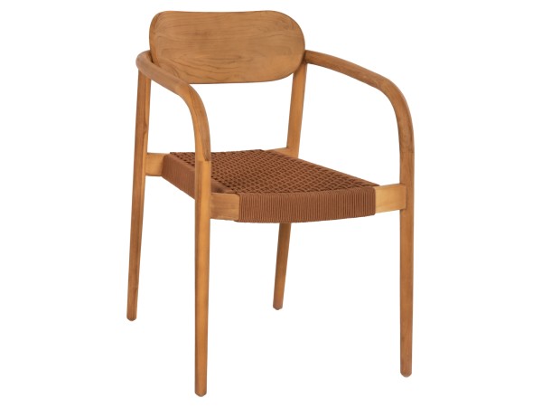 ΠΟΛΥΘΡΟΝΑ OSLO HM9636.01 ΞΥΛΟ TEAK ΦΥΣΙΚΟ & ΚΑΦΕ ΣΧΟΙΝΙ 55x54x80Y εκ.