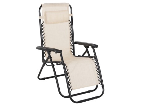 ΠΟΛΥΘΡΟΝΑ RELAX COMPANION HM5095.12 ΜΠΕΖ TEXTILENE-ΜΑΥΡΟ ΜΕΤΑΛΛΟ 67x145x110Υεκ.