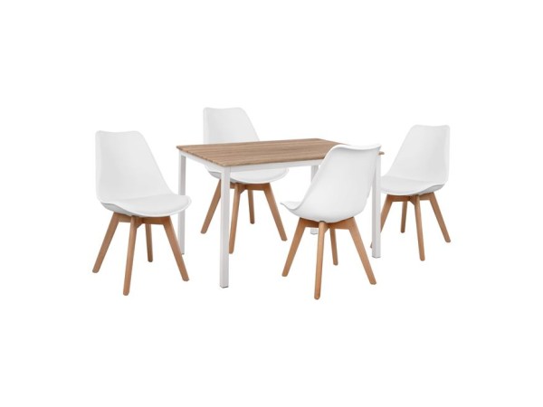 ΣΕΤ 5ΤΜΧ ΤΡΑΠΕΖΙ 110X70Χ76 SONAMA & ΚΑΡΕΚΛΕΣ VEGAS ΛΕΥΚΟ ΚΑΘΙΣΜΑ HM11015