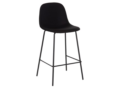 ΣΚΑΜΠΟ ΜΠΑΡ VINCENT HM9298.24 ΜΕΣΑΙΟΥ ΥΨΟΥΣ-ΜΑΥΡΟ ΥΦΑΣΜΑ-ΜΕΤΑΛΛΙΚΑ ΠΟΔΙΑ 43x50x92,5Υεκ