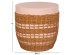 ΒΟΗΘΗΤΙΚΟ ΤΡΑΠΕΖΙ VILHENA HM18166 FIBER CEMENT ΡΟΖ-RATTAN ΦΥΣΙΚΟ Φ44.5x45Υεκ.