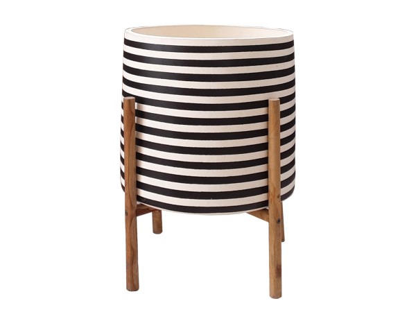 ΓΛΑΣΤΡΑ ΕΣΩΤ.ΧΩΡΟΥ RENTIL HM4683S FIBER CEMENT ΛΕΥΚΟ/ΜΑΥΡΟ--ΒΑΣΗ TEAK Φ35x45Υεκ