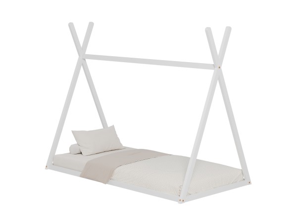 ΚΡΕΒΑΤΙ ΠΑΙΔΙΚΟ MUNK HM681.03 τ.MONTESSORI ΜΑΣΙΦ ΞΥΛΟ ΠΕΥΚΟΥ ΛΕΥΚΟ- 190x90εκ