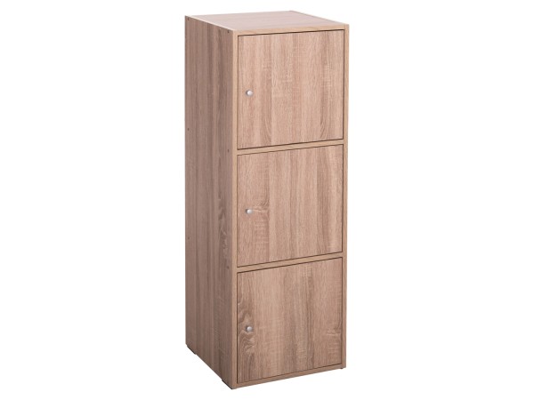 ΝΤΟΥΛΑΠΙ ΜΕ 3 ΑΠΟΘ. ΧΩΡΟΥΣ SORIANO HM9939.11 SONAMA OAK ΜΕΛΑΜΙΝΗ 40x39x119Υεκ.