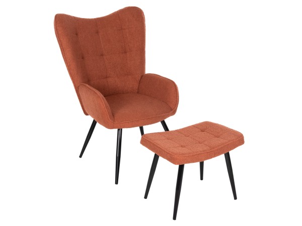 ΠΟΛΥΘΡΟΝΑ CRAWLEY ΜΕ ΥΠΟΠΟΔΙΟ HM8918.22 ΥΦΑΣΜΑ ΜΠΟΥΚΛΕ ΠΟΡΤΟΚΑΛΙ 70x74x105Υεκ. ΠΟΛΥΘΡΟΝΑ CRAWLEY ΜΕ ΥΠΟΠΟΔΙΟ HM8918.22 ΥΦΑΣΜΑ ΜΠΟΥΚΛΕ ΠΟΡΤΟΚΑΛΙ 70x74x105Υεκ.