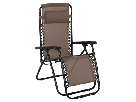 ΠΟΛΥΘΡΟΝΑ RELAX COMPANION HM5095.14 ΣΑΜΠΑΝΙ TEXTILENE-ΜΑΥΡΟ ΜΕΤΑΛΛΟ 67x145x110Υεκ.