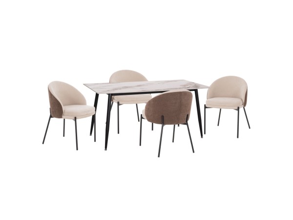 ΣΕΤ ΤΡΑΠΕΖΑΡΙΑΣ 5ΤΜΧ DETTON HM10951.02 ΚΕΡΑΜΙΚΟ TOP--ΥΦΑΣΜΑ ΜΠΕΖ/ΚΑΦΕ & ΜΕΤΑΛ.ΠΟΔΙΑ