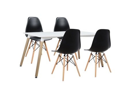 ΣΕΤ ΤΡΑΠΕΖΑΡΙΑΣ 5ΤΜΧ ΜΕ ΤΡΑΠΕΖΙ MINIMAL & ΚΑΡΕΚΛΑ TWIST HM10192 120x80x73 cm