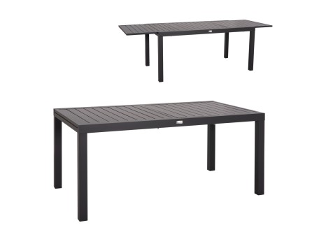 ΤΡΑΠΕΖΙ ΕΠΕΚΤΕΙΝΟΜΕΝΟ KRUM HM6277.03 ΑΛΟΥΜΙΝΙΟ ΣΚΟΥΡΟ ΓΚΡΙ 160-240x90x73Υεκ.