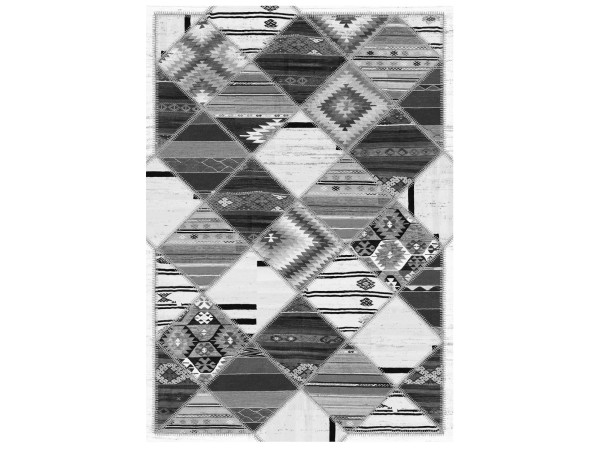 ΧΑΛΙ ΣΑΛΟΝΙΟΥ ETHNIC ΜΕ ΚΡΟΣΙΑ JOSIANE ΓΚΡΙ HM7675.21 160X230 εκ.