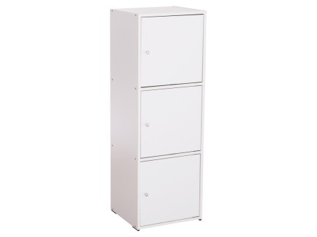 ΝΤΟΥΛΑΠΙ ΜΕ 3 ΑΠΟΘ. ΧΩΡΟΥΣ SORIANO HM9939.01 ΛΕΥΚΗ ΜΕΛΑΜΙΝΗ 40x39x119Υεκ.