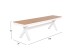 ΠΑΓΚΑΚΙ ΑΛΟΥΜΙΝΙΟΥ TAWNEE HM6038.02 ΛΕΥΚΟ-POLYWOOD ΚΑΘΙΣΜΑ ΦΥΣΙΚΟ 150x36x45Υεκ.
