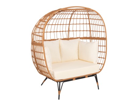 ΠΟΛΥΘΡΟΝΑ ΦΩΛΙΑ MIAMI 2 ΑΤΟΜΩΝ ΤΥΠΟΥ RATTAN HM5870.11 132.5x90x154Υεκ
