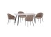 ΣΕΤ ΤΡΑΠΕΖΑΡΙΑΣ 5ΤΜΧ DRENNY HM10952.03 ΚΕΡΑΜΙΚΟ TOP--ΥΦΑΣΜΑ TAUPE & ΜΕΤΑΛ.ΠΟΔΙΑ