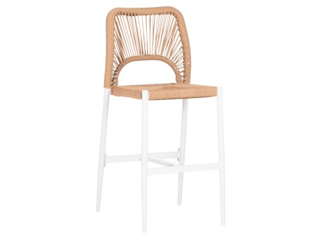 ΣΚΑΜΠΟ ΜΠΑΡ ΜΕΣ.ΥΨΟΥΣ NOJO HM5920.01 ΛΕΥΚΟ ΑΛΟΥΜΙΝΙΟ--ΜΠΕΖ ΣΥΝΘ.RATTAN 40x55.5x99Yεκ