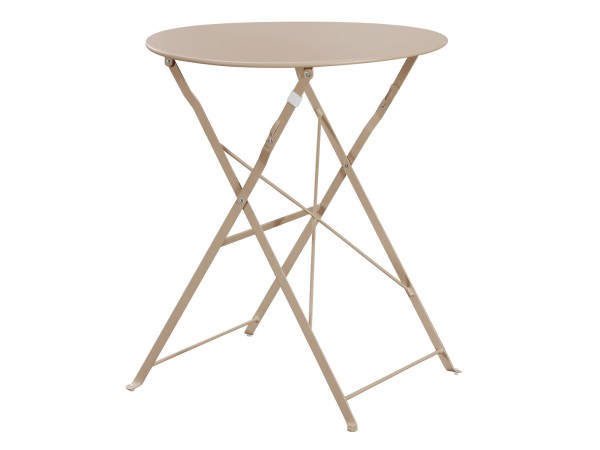 ΤΡΑΠΕΖΙ ΖΑΠΠΕΙΟΥ ΠΤΥΣΣΟΜΕΝΟ ΣΤΡΟΓΓΥΛΟ SOPHIE HM6336.04 ΜΕΤΑΛΛΙΚΟ ΚΑΠΟΥΤΣΙΝΟ Φ60x70Υεκ