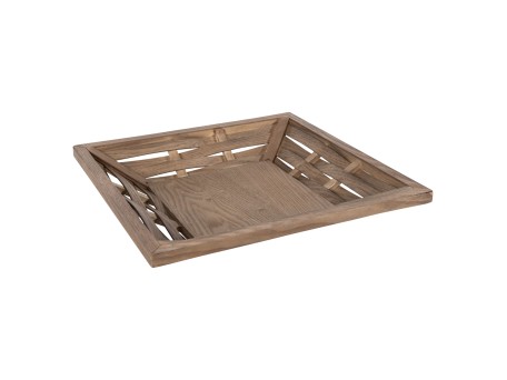 ΔΙΣΚΟΣ ΣΕΡΒΙΡΙΣΜΑΤΟΣ ΤΕΤΡΑΓΩΝΟΣ HM4229 ΞΥΛΟ ΕΛΑΤΟΥ & MDF 36x36x6Υ εκ.