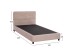 ΚΡΕΒΑΤΙ HM648.22 DOLORES, ΜΠΕΖ ΥΦΑΣΜΑ τ.NUBUCK, 120x200 εκ.