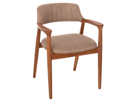 ΠΟΛΥΘΡΟΝΑ JAMES HM18259 TEAK WOOD ΜΕ ΣΑΜΠΑΝΙ ΥΦΑΣΜΑ 57x52x76Υεκ.