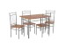 ΣΕΤ ΤΡΑΠΕΖΑΡΙΑΣ 5ΤΜΧ PEARY HM9416.12 ΜΕΤΑΛΛΟ ΑΣΗΜΙ-MDF ΣΟΝΑΜΑ 110x60x74Yεκ.