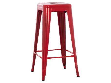 ΣΚΑΜΠΟ ΜΠΑΡ ΜΕΤΑΛΛΙΚΟ MELITA-PRO HM8642.44 ΣΕ ΚΟΚΚΙΝΟ 43x43x78Υεκ.