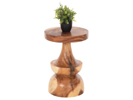 ΤΡΑΠΕΖΙ ΒΟΗΘΗΤΙΚΟ BERMAN HM9902 ΜΑΣΙΦ ΞΥΛΟ SUAR ΣΕ ΦΥΣΙΚΟ Φ35x51Υεκ.