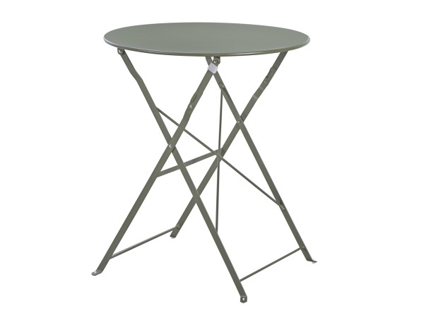 ΤΡΑΠΕΖΙ ΖΑΠΠΕΙΟΥ ΠΤΥΣΣΟΜΕΝΟ ΣΤΡΟΓΓΥΛΟ SOPHIE HM6336.05 ΜΕΤΑΛΛΙΚΟ DARK OLIVE Φ60x70Υεκ