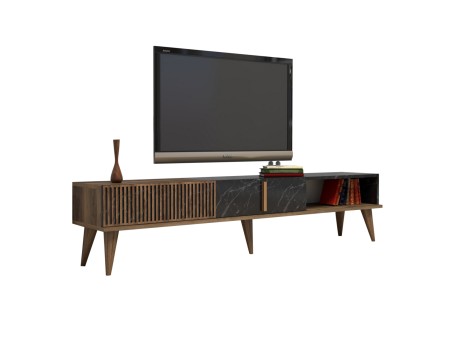 ΕΠΙΠΛΟ ΤΗΛΕΟΡΑΣΗΣ HM9512.02 ΜΕΛΑΜΙΝΗΣ ΚΑΡΥΔΙ ΚΑΙ ΟΨΗ ΜΑΥΡΟΥ ΜΑΡΜΑΡΟΥ 180x35x40Yεκ.