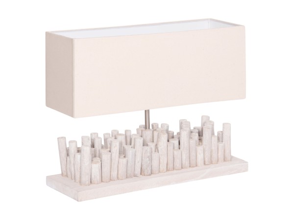 ΕΠΙΤΡΑΠΕΖΙΟ ΦΩΤΙΣΤΙΚΟ TWIGGY HM4426 DRIFTWOOD & ΚΑΠΕΛΟ ΣΕ ΛΕΥΚΟ 50,5x16,5x40Υεκ.