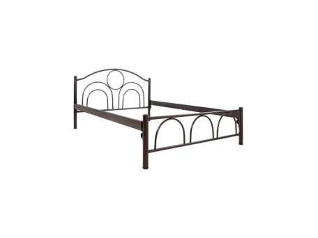 ΜΕΤΑΛΛΙΚΟ ΔΙΠΛΟ ΚΡΕΒΑΤΙ ΚΥΚΛΟΣ 160x200x90Yεκ. HM766 ΣΦΥΡHΛΑΤΟ ΚΑΦΕ