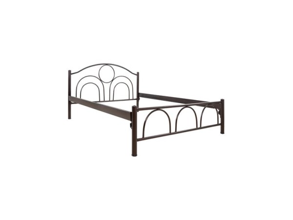 ΜΕΤΑΛΛΙΚΟ ΔΙΠΛΟ ΚΡΕΒΑΤΙ ΚΥΚΛΟΣ 160x200x90Yεκ. HM766 ΣΦΥΡHΛΑΤΟ ΚΑΦΕ