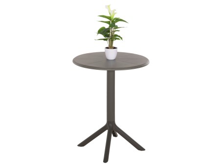 ΤΡΑΠΕΖΙ ΠΟΛΥΠΡΟΠΥΛΕΝΙΟΥ ΣΤΡΟΓΓΥΛΟ TERRIN HM6124.15 OLIVE GREEN Φ60x75Υεκ.