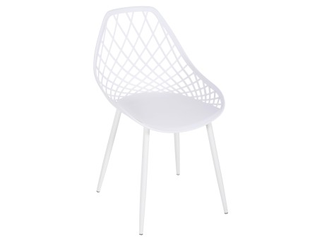 ΚΑΡΕΚΛΑ ΠΟΛΥΠΡΟΠΥΛΕΝΙΟΥ LIO ΛΕΥΚΗ ΜΕ ΛΕΥΚΑ ΜΕΤΑΛΛΙΚΑ ΠΟΔΙΑ HM9524.11 52x53x82Υεκ.