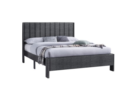 ΚΡΕΒΑΤΙ ΔΙΠΛΟ KREDEN HM686.01 ΓΚΡΙ ΥΦΑΣΜΑ ΓΙΑ ΣΤΡΩΜΑ 160Χ200εκ.