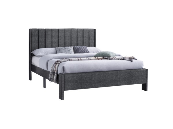 ΚΡΕΒΑΤΙ ΔΙΠΛΟ KREDEN HM686.01 ΓΚΡΙ ΥΦΑΣΜΑ ΓΙΑ ΣΤΡΩΜΑ 160Χ200εκ.