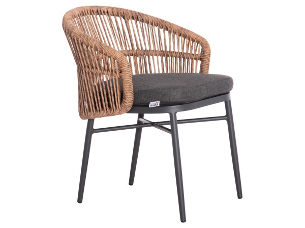 ΠΟΛΥΘΡΟΝΑ ΑΛΟΥΜΙΝΙΟΥ ORIN HM6265.01 ΣΚΟΥΡΟ ΓΚΡΙ- P.E.RATTAN ΣΕ ΦΥΣΙΚΟ 58x61x75Υεκ.