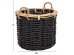 ΣΕΤ 2 ΚΑΛΑΘΙΑ POTTS HM4379 ΜΑΥΡO&ΦΥΣΙΚΟ ΧΡΩΜΑ- CL RATTAN Φ61+Φ45εκ.