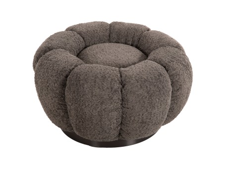 ΣΚΑΜΠΟ ΣΤΡΟΓΓΥΛΟ KRIPP HM9602.01 ΓΚΡΙ ΜΠΟΥΚΛΕ-ΜΑΥΡΗ ΜΕΤΑΛΛΙΚΗ ΒΑΣΗ Φ60x31Υεκ.