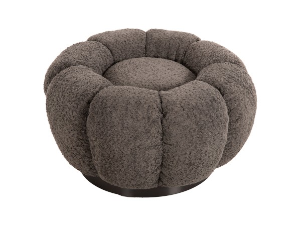 ΣΚΑΜΠΟ ΣΤΡΟΓΓΥΛΟ KRIPP HM9602.01 ΓΚΡΙ ΜΠΟΥΚΛΕ-ΜΑΥΡΗ ΜΕΤΑΛΛΙΚΗ ΒΑΣΗ Φ60x31Υεκ.