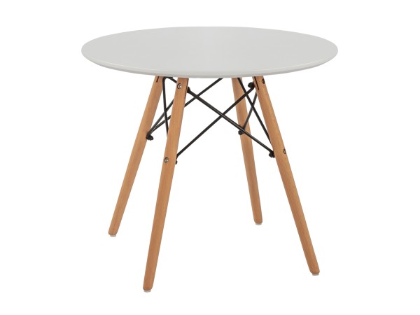 ΤΡΑΠΕΖΙ MINIMAL KID HM8451.01 ΣΤΡΟΓΓYΛΟ Φ60X51Υ ΛΕΥΚΟ