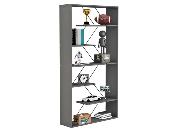 ΒΙΒΛΙΟΘΗΚΗ TARS HM2240.20 ΓΚΡΙ ΜΕΛΑΜΙΝΗ-ΜΑΥΡΕΣ ΜΕΤΑΛΛΙΚΕΣ ΒΕΡΓΕΣ 84x24x157Υεκ. ΒΙΒΛΙΟΘΗΚΗ TARS HM2240.20 ΓΚΡΙ ΜΕΛΑΜΙΝΗ-ΜΑΥΡΕΣ ΜΕΤΑΛΛΙΚΕΣ ΒΕΡΓΕΣ 84x24x157Υεκ.