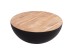 ΔΙΑΚΟΣΜΗΤΙΚΟ ΤΡΑΠΕΖΙ ΣΑΛΟΝΙΟΥ BOWL Φ90X37,5Yεκ. ΜΑΥΡΟ ΜΕ ΞΥΛΟ ΑΚΑΚΙΑΣ HM8717.21