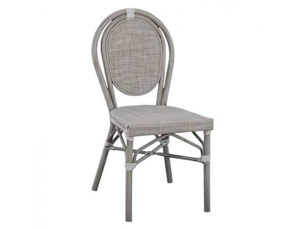 ΚΑΡΕΚΛΑ ΑΛΟΥΜΙΝΙΟΥ KASON BAMBOO LOOK ΠΑΤΙΝΑ ΓΚΡΙ ΜΕ TEXTLINE 45x57x88 εκ. HM5109