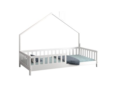 ΚΡΕΒΑΤΙ ΠΑΙΔΙΚΟ HOUSER HM740.03 τ.MONTESSORI ΞΥΛΟ ΠΕΥΚΟ ΛΕΥΚΟ--ΓΙΑ 190x90εκ