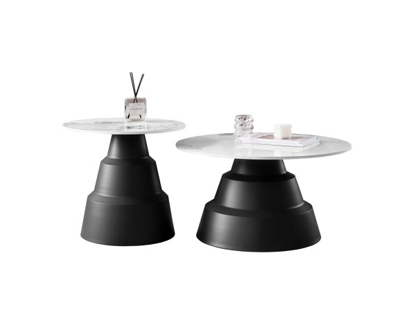 ΣΕΤ 2 ΤΡΑΠΕΖΙΑ ΣΑΛΟΝΙΟΥ LIDOX HM18306.02 SINTERED STONE TOP- SNOW WHITE ΧΡΩΜΑ Φ50 & Φ70 ΣΕΤ 2 ΤΡΑΠΕΖΙΑ ΣΑΛΟΝΙΟΥ LIDOX HM18306.02 SINTERED STONE TOP- SNOW WHITE ΧΡΩΜΑ Φ50 & Φ70