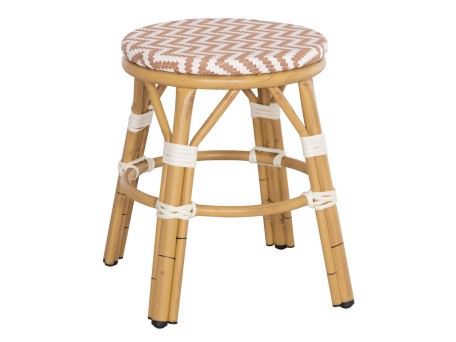 ΣΚΑΜΠΟ ΑΛΟΥΜΙΝΙΟΥ CHINO HM6285.04 BAMBOO LOOK-TEXTILENE ΛΕΥΚΟ-ΚΑΦΕ Φ36x46Υεκ.