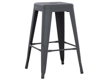 ΣΚΑΜΠΟ ΜΕΣΑΙΟΥ ΥΨΟΥΣ ΜΕΤΑΛΛΙΚΟ MELITA-PRO HM8573.50 ΓΚΡΙ 43x43x67Υεκ.