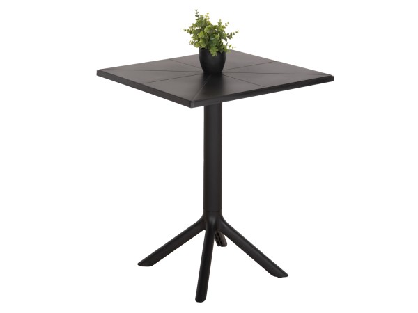 ΤΡΑΠΕΖΙ ΠΟΛΥΠΡΟΠΥΛΕΝΙΟΥ ΤΕΤΡΑΓΩΝΟ TERRIN HM6125.12 ΜΑΥΡΟ 60,5x60,5x76,5Υεκ.